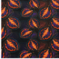 Preview: Viskose Webware Leuchtende Blätter dunkelblau/ lila/ orange